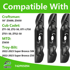 742P05094 3 PCS Lawn Mower Blade Compatible with 50" Craftsman Z5600 Z5650, Cub Cadet XT1-LT50 ZT1-50 ZT2-50 ZTS1-50 ZTS2-50 Fab, MTD Z5650 2022, 2022-2023 Troy-Bilt Super Bronco 50K XP, Z50