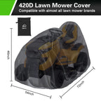 420D Riding Lawn Mower Cover Compatible with 42" 46" 48" 54" & up to 54" Deck, Waterproof Heavy Duty Durable (420D-polyester oxford)