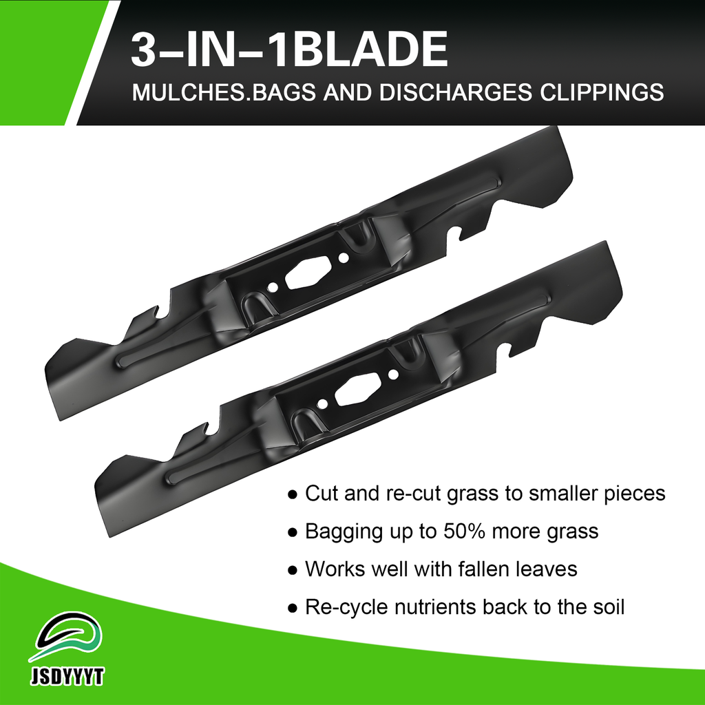 742P05086-X 3 PCS Lawn Mower Blade Compatible with 54" Craftsman T3200 TT440 Z5800, Cub Cadet XT1-GT54 XT1-ST54 ZT1-54 ZT1-54P ZT2-54 ZTS2-54, MTD ZT1-54, Troy-Bilt Super Bronco 54K XP, Z54 XP