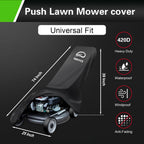 420D Push Lawn Mower Cover Compatible with Greenworks, EGO, Craftsman, Husqvarna, Honda and More, Waterproof, Universal Fit with Drawstring & Cover Storage Bag