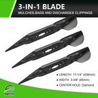 742P05094 3 PCS Lawn Mower Blade Compatible with 50" Craftsman Z5600 Z5650, Cub Cadet XT1-LT50 ZT1-50 ZT2-50 ZTS1-50 ZTS2-50 Fab, MTD Z5650 2022, 2022-2023 Troy-Bilt Super Bronco 50K XP, Z50