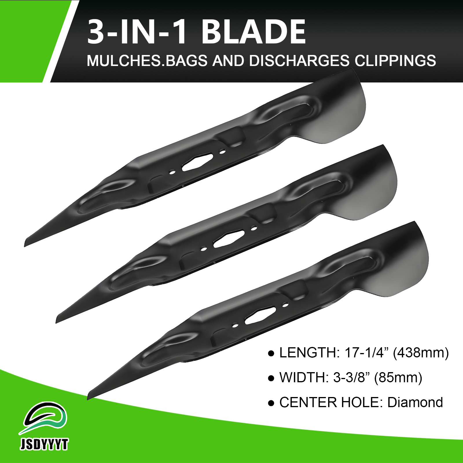 742P05094 3 PCS Lawn Mower Blade Compatible with 50" Craftsman Z5600 Z5650, Cub Cadet XT1-LT50 ZT1-50 ZT2-50 ZTS1-50 ZTS2-50 Fab, MTD Z5650 2022, 2022-2023 Troy-Bilt Super Bronco 50K XP, Z50
