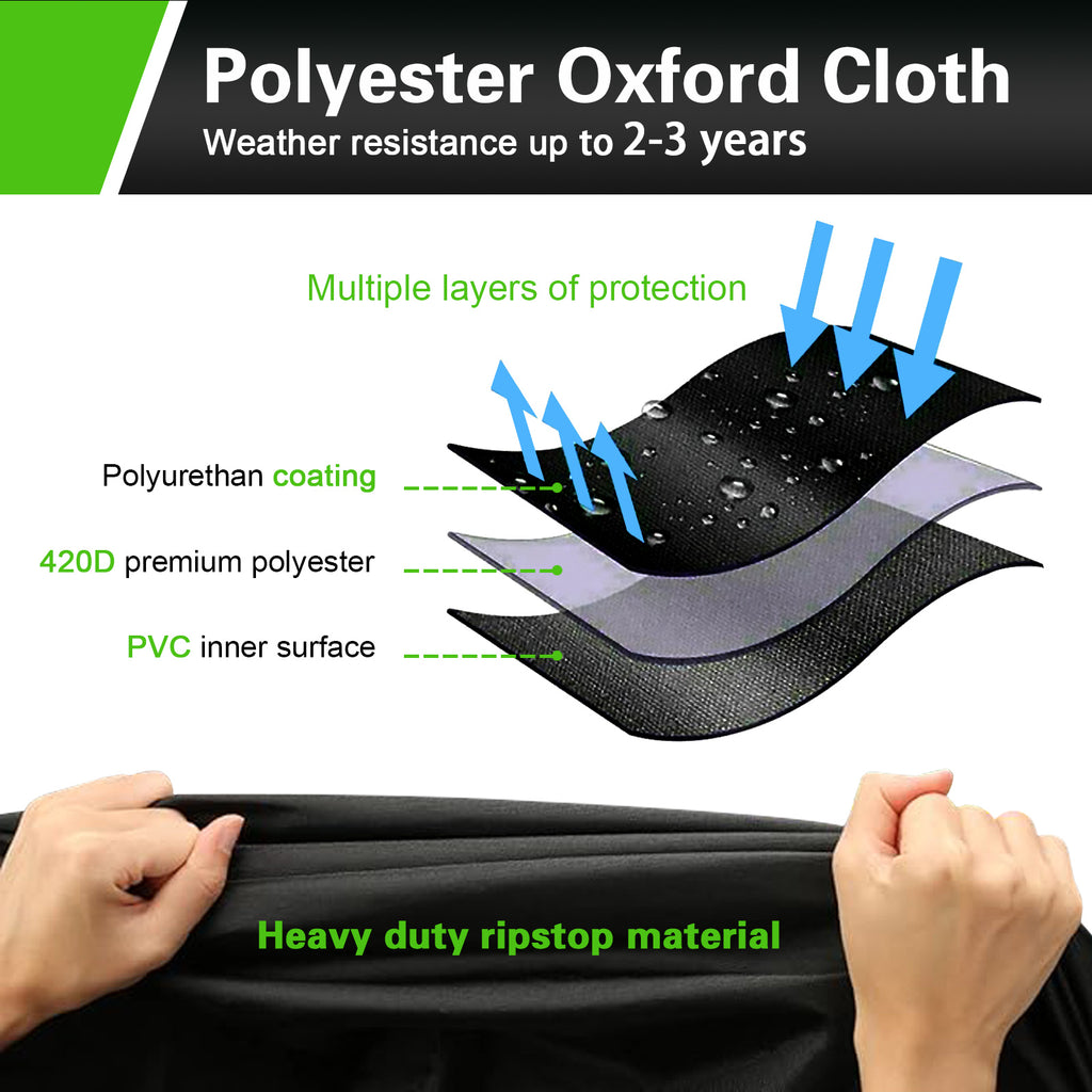 420D Riding Lawn Mower Cover Compatible with 42" 46" 48" 54" & up to 54" Deck, Waterproof Heavy Duty Durable (420D-polyester oxford)