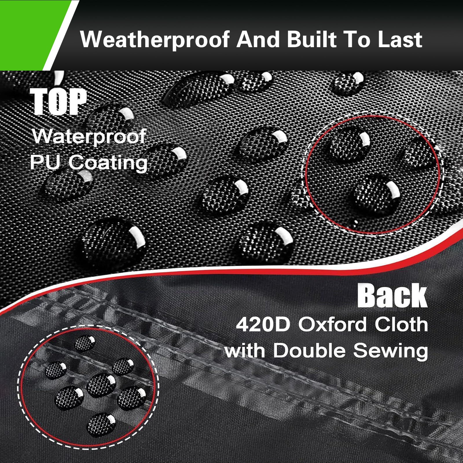 420D Push Lawn Mower Cover Compatible with Greenworks, EGO, Craftsman, Husqvarna, Honda and More, Waterproof, Universal Fit with Drawstring & Cover Storage Bag