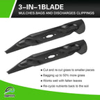 742P05086 3 PCS Lawn Mower Blade Compatible with 54" Craftsman T3200 TT440 Z5800, Cub Cadet XT1-GT54 XT1-ST54 ZT1-54 ZT1-54P ZT2-54 ZTS2-54, MTD ZT1-54, Troy-Bilt Super Bronco 54K XP, Z54 XP