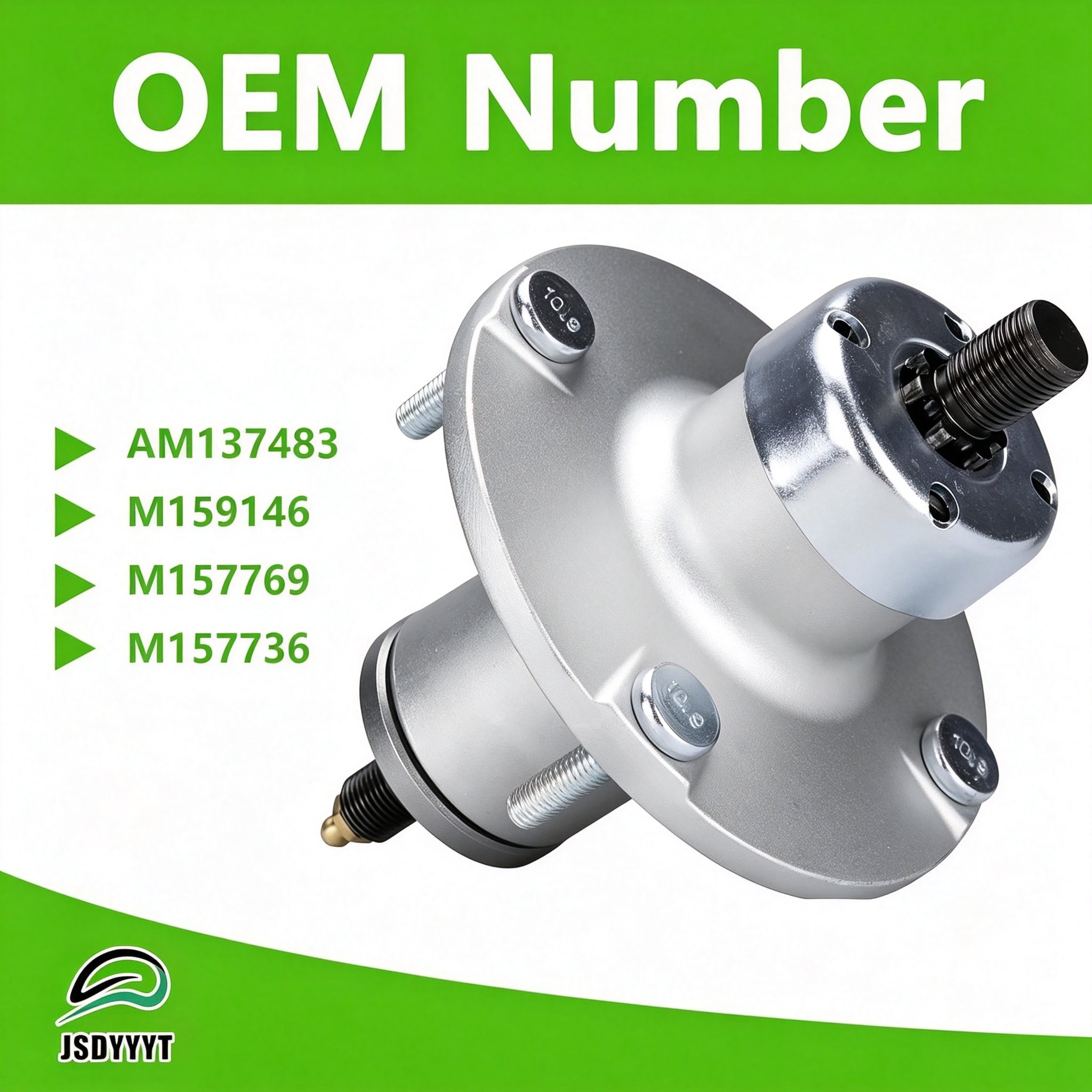 AM137483 Lawn Mower Deck Blade Spindle Assembly Compatible with John Deere X300-X370 S130 S240 Riders, Z225-Z355Z Zero-Turns, Replacs: AM137483 M159146 M157769 M157736
