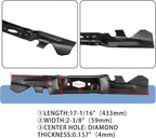 742P05094-X 3 PCS Lawn Mower Blade Compatible with 50" Craftsman Z5600 Z5650, Cub Cadet XT1-LT50 ZT1-50 ZT2-50 ZTS1-50 ZTS2-50 Fab, MTD Z5650 2022, 2022-2023 Troy-Bilt Super Bronco 50K XP