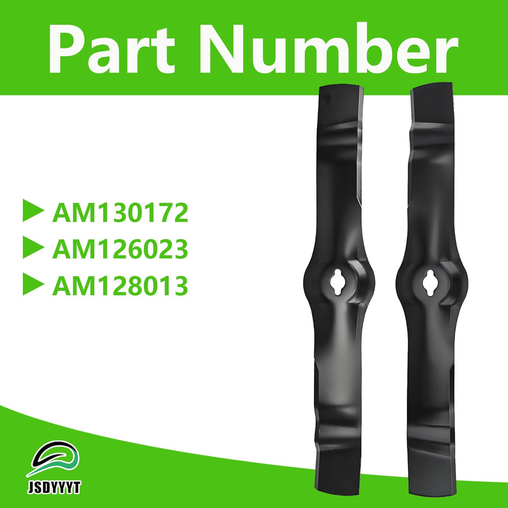 AM130172 2 PCS Lawn Mower Blade Compatible with John Deere Deere 42 Inch Freedom Deck, Replaces AM130172 AM126023 AM128013