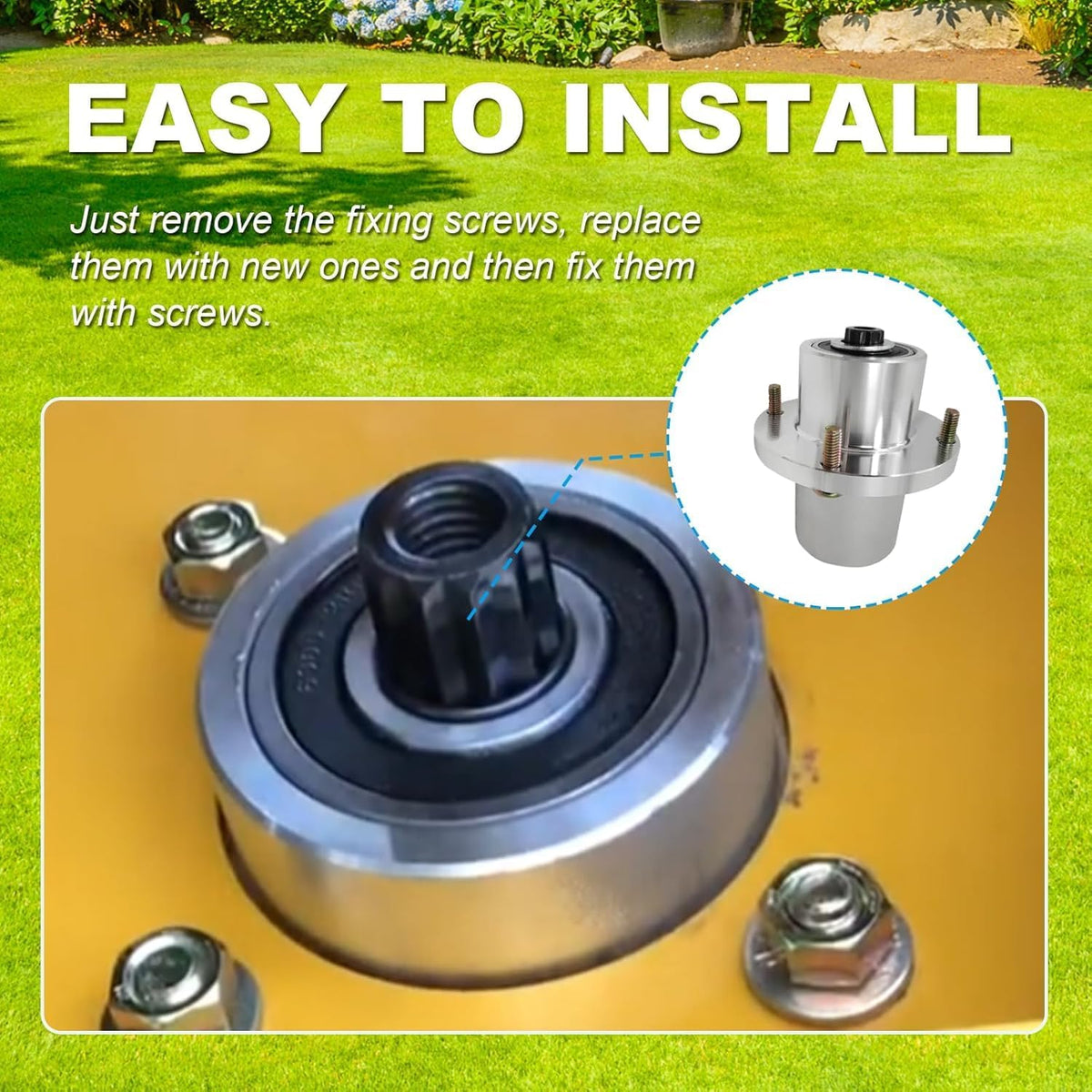 125981 605380 Lawn Mower Deck Blade Spindle Assembly Compatible with Hustler Fastrak SD SDX Raptor SDX 48" 54" 60" Mower, Replaces 125981 605380 783548 607275 783530 783514 605381