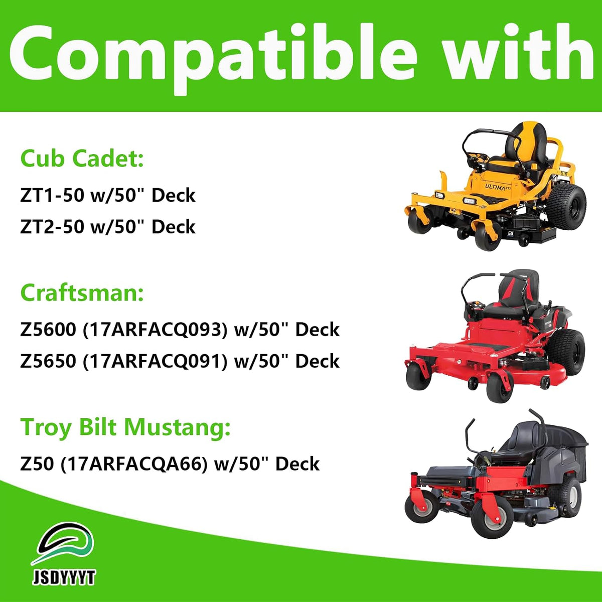 618P09256 618-09256 Lawn Mower Deck Blade Spindle Assembly Compatible with Cub Cadet ZT1-50 ZT2-50 w/50 Decks, Craftsman Z5600 Z5650 w/50 Decks, Troy Bilt Mustang Z50 w/50 Decks
