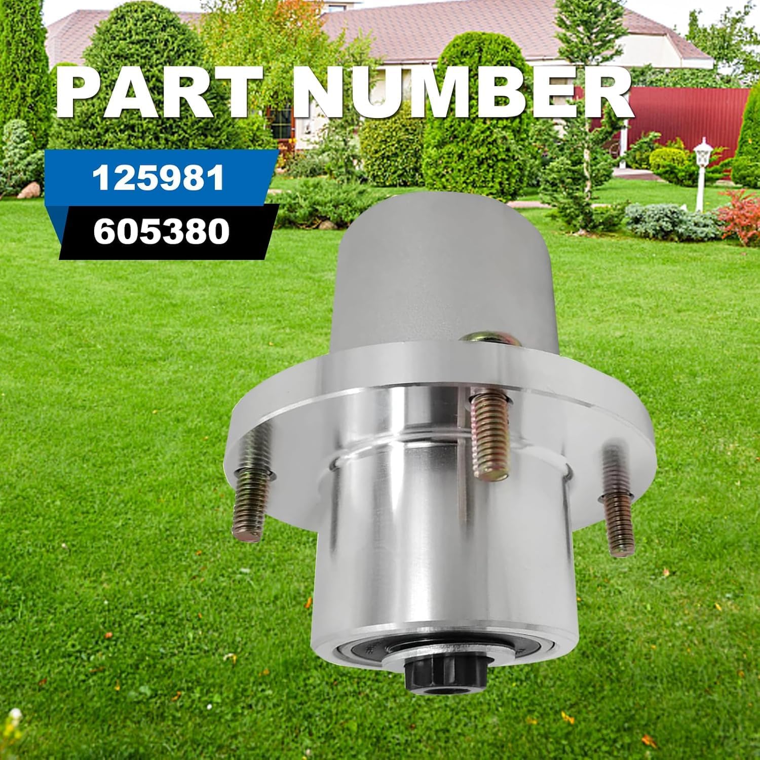 125981 605380 Lawn Mower Deck Blade Spindle Assembly Compatible with Hustler Fastrak SD SDX Raptor SDX 48" 54" 60" Mower, Replaces 125981 605380 783548 607275 783530 783514 605381